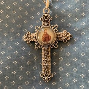 Saint Francis cross pendant.